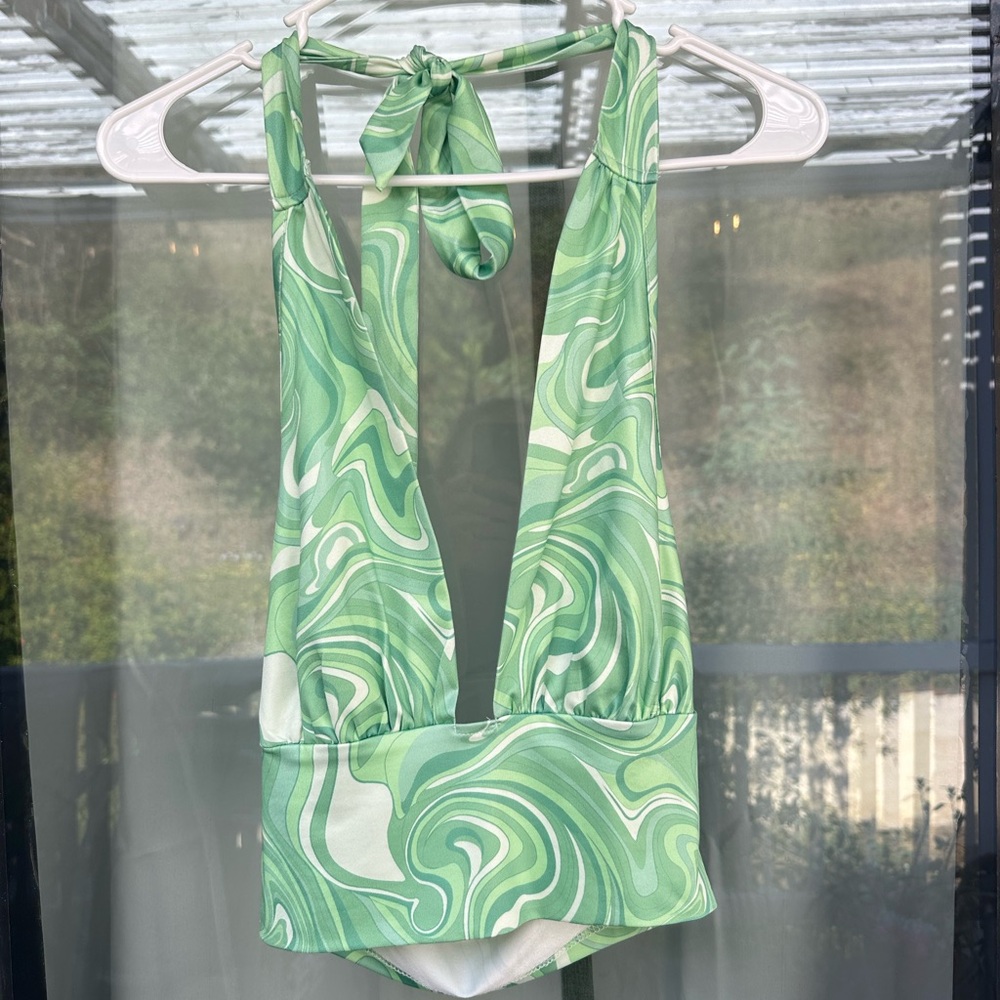 Mint Swirl Halter Top size XS